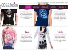 Tablet Screenshot of csfashions.net